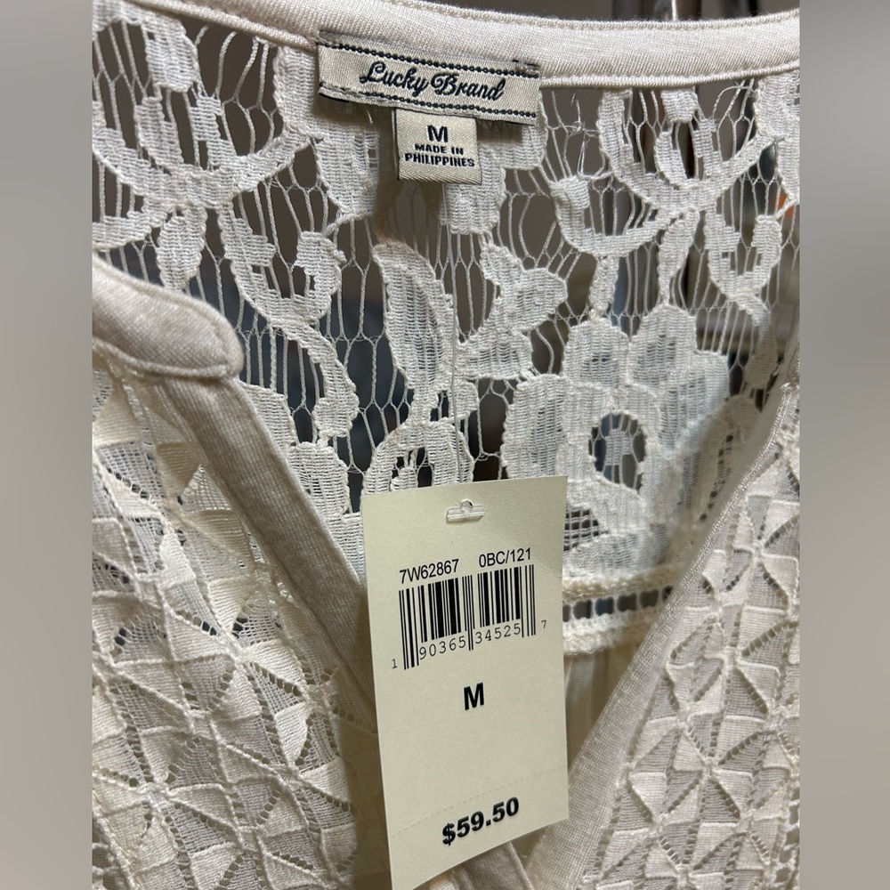 Lucky Brand Ivory Lace Blouse - Picture 2 of 3